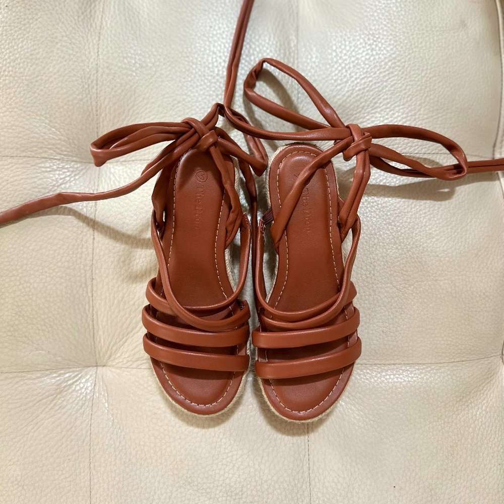 Open Lace-Up Espadrilles